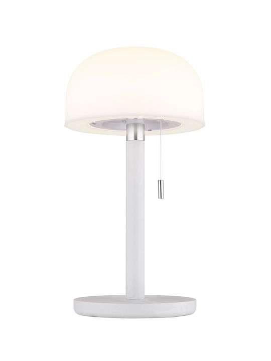 Globo Lighting Πορτατίφ με Λευκό Καπέλο και Βάση