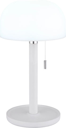 Globo Lighting Tischlampe mit Weißem Hut und Basis
