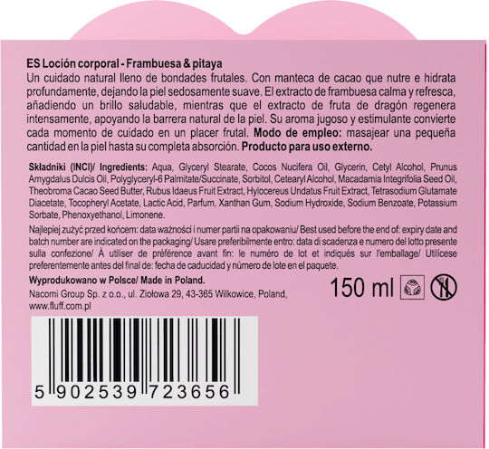 Fluff Drachenkuss Himbeere & Pitaya Feuchtigkeitsspendende Balsam Regeneration 150ml