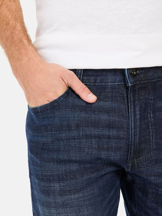Men's Jeans Pants Elastic with Regular Fit Dark Blue