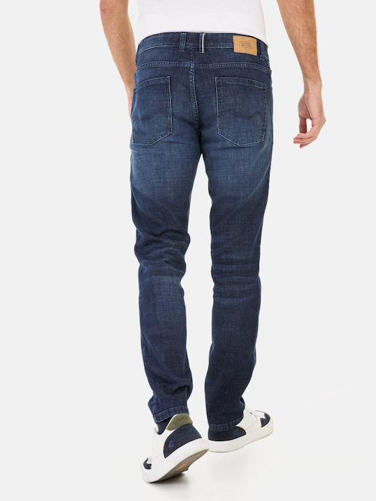 Men's Jeans Pants Elastic with Regular Fit Dark Blue