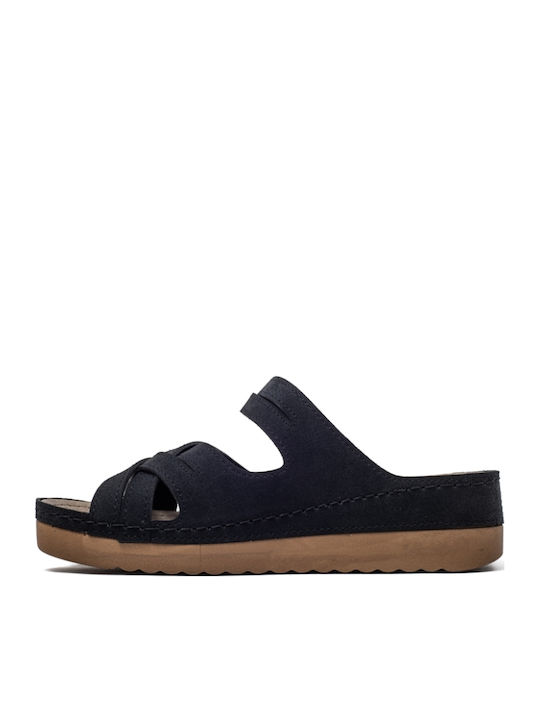 Flache Sandalen für Damen Flatforms in Schwarz Farbe