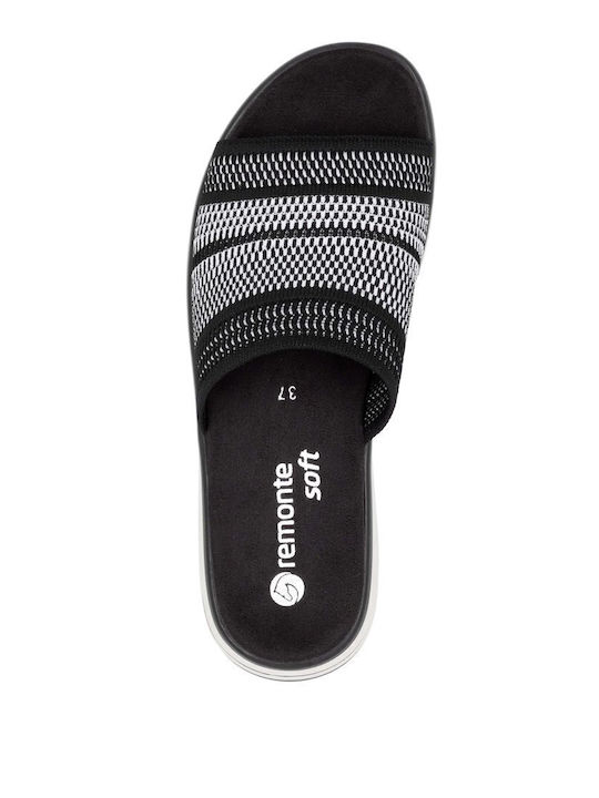 Leder Flache Sandalen für Damen Anatomisch Flatforms in Schwarz Farbe