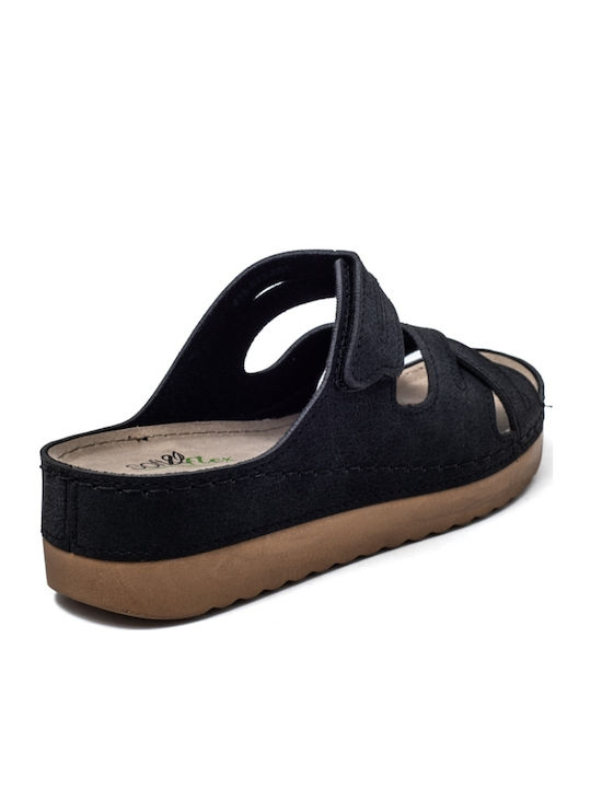 Flache Sandalen für Damen Flatforms in Schwarz Farbe