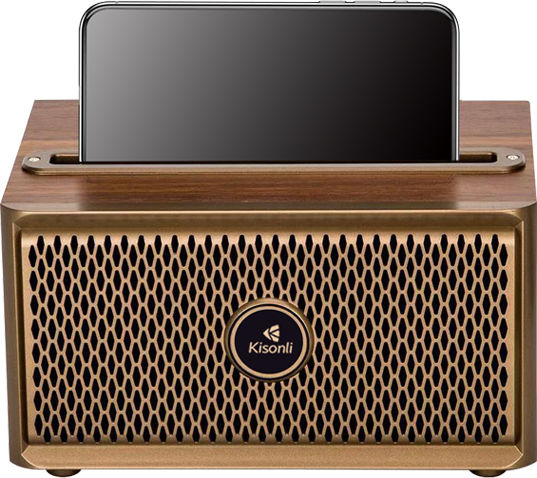 Kisonli G1 Bluetooth Speaker 20W with Radio and Battery Life up to 5 hours coffee