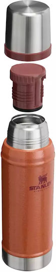 Stanley Classic Legendary Bottle Thermos Stainless Steel BPA Free 750ml Hammertone Clay with Cap-Cup