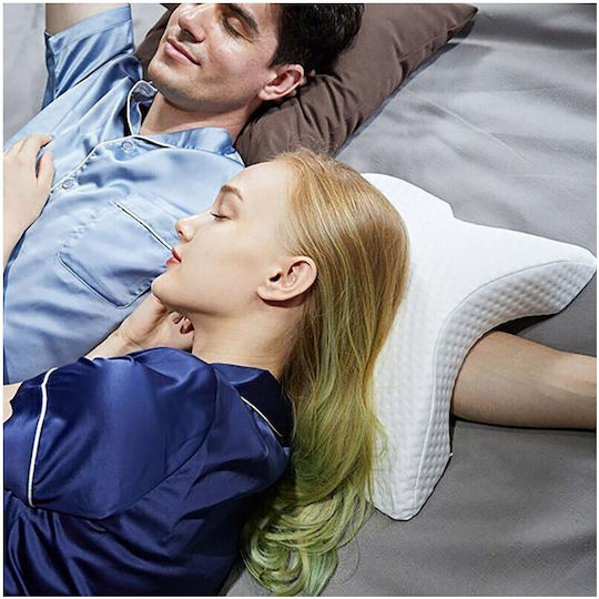 Ανατομικο Ιατρικό Μαξιλάρι Πλάτης Memory Foam 33x31x12cm Λευκό