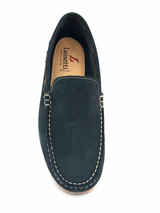 Δερμάτινα Ανδρικά Boat Shoes σε Μπλε Χρώμα