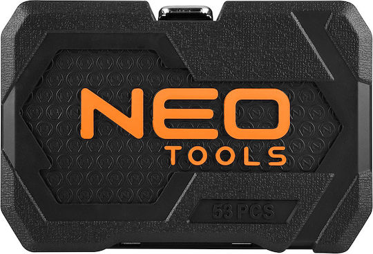 Topex Mehrfachnüsse T-Griff Lange mit Vierkant-Antrieb 1/4", HEX Set 55Stück