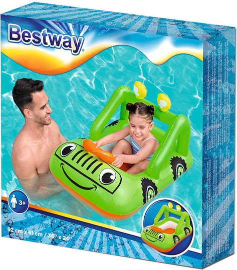 Bestway Children's Inflatable Boat Green 92x61cm Car