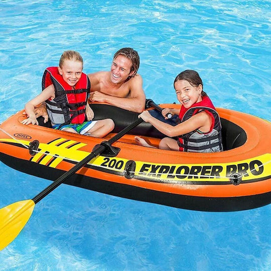 Intex Εxplorer Pro 200 Φουσκωτή Βάρκα 2 Ατόμων Πορτοκαλί 196x102εκ.