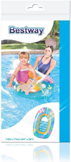 Bestway Children's Inflatable Boat Light Blue 112x71cm