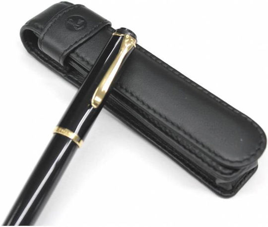 Pelikan Δερμάτινη Θήκη για 1 Στυλό σε Μαύρο χρώμα