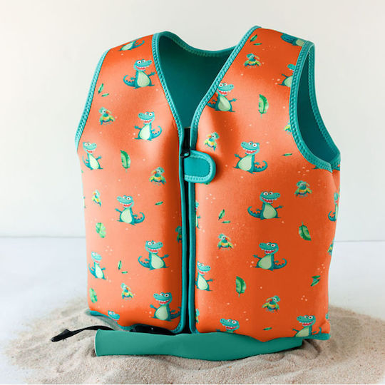 Kiokids Kinder Rettungsweste Neopren Orange Krokodile