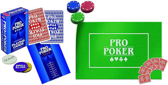 Tactic Propoker Texas Hold Em Set 160 Poker Chips in Metallic Box with 2 Decks