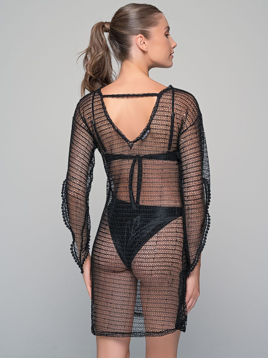 Milena by Paris Damen Kaftan Strand Black
