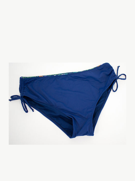 Plus Size Γυναικείο Μαγιό Bikini Μπανέλα Tropical Μπλε Σκούρο