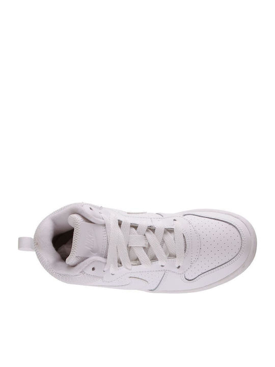 Court Court Borough Mid PS Kids Sports Shoes Basketball with Laces White