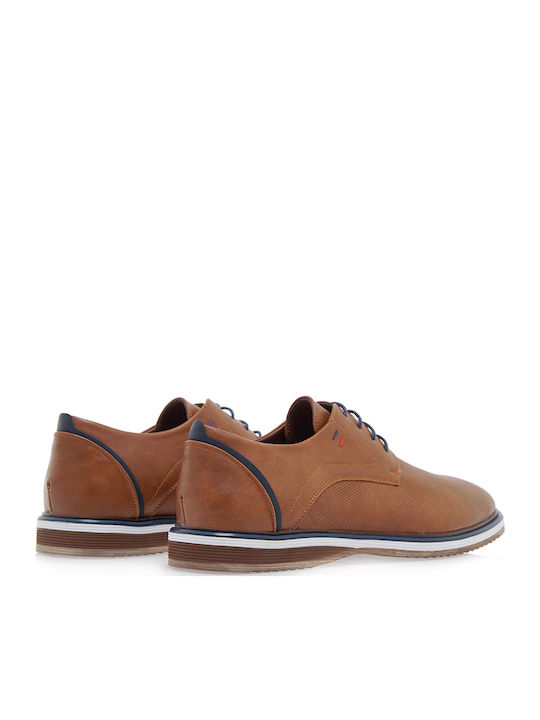 Men's Synthetic Leather Casual Shoes Tabac Brown