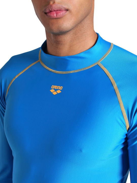 Arena Men's Long Sleeve Sun Protection Shirt Blue