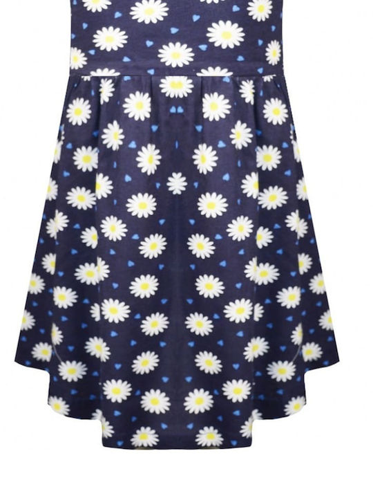Kinderkleid Ärmellos Blumen BLACK