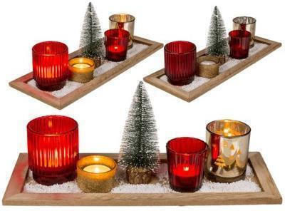 Christmas Wood Candlestick