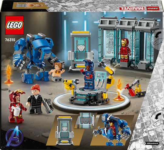 LEGO Marvel Iron Man's Laboratory - Hall of Armor for Ages 8+ 384 Pieces