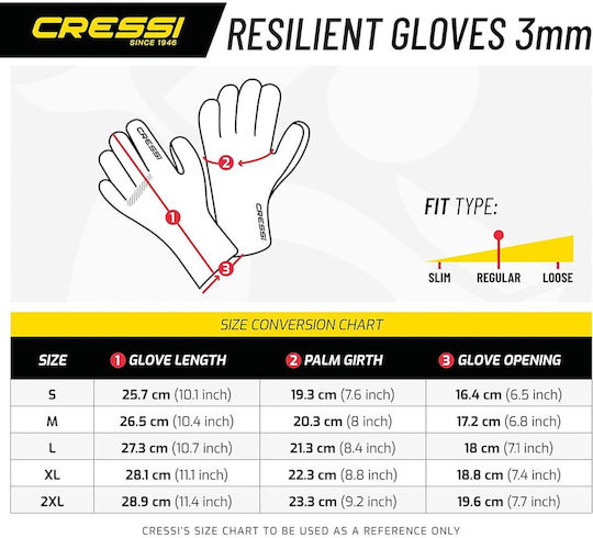 Cressi Resilient Gloves 3mm Gloves M