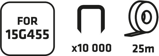 Tape Set 10 Pieces X 25 M Staples 10,000 Pieces