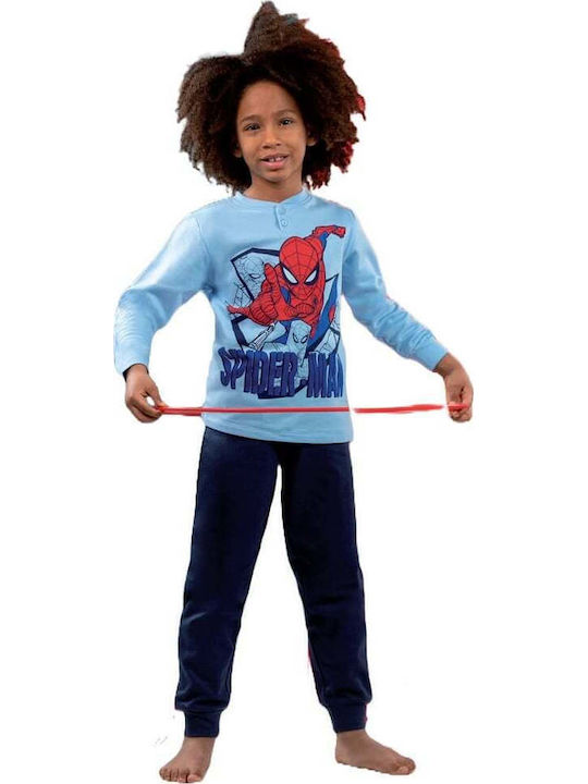 Spiderman Kids Winter Blue Pajamas