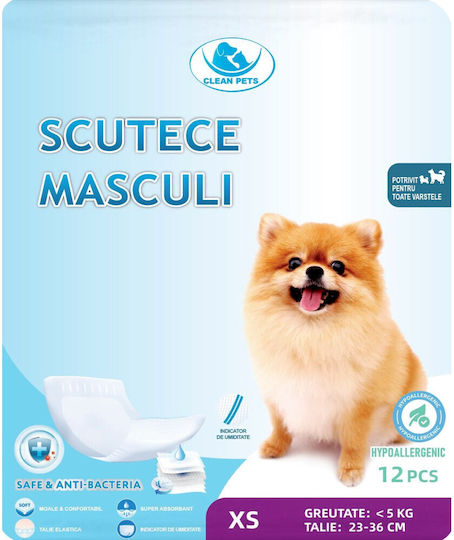 Clean Pets Schimb de scutece pentru câini Mici / Foarte mic 12buc