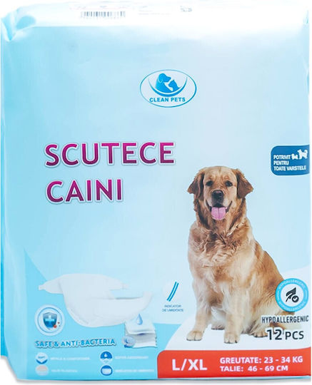 Clean Pets Servețele Igienice de Înlocuire pentru Câini 12 Bucăți