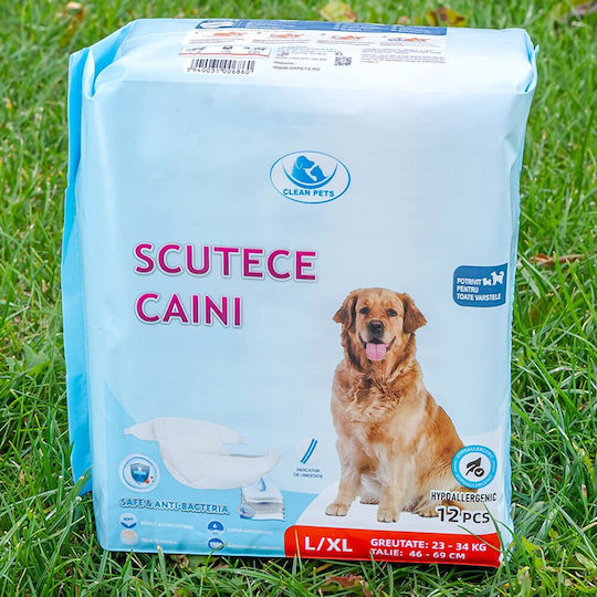 Clean Pets Servețele Igienice de Înlocuire pentru Câini 12 Bucăți