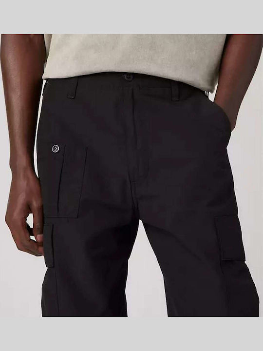 Premium Parachute Lightweight Trousers Cargo in Relaxed Fit Black