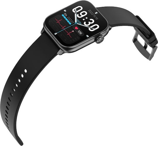 Vivax Life FIT3 Aluminium Smartwatch με Παλμογράφο (Μαύρο)
