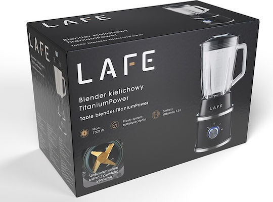 Lafe Blender with Stainless Steel Jug 1.5 lt 1300W Black 1633677