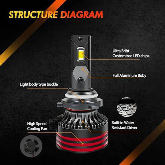 Conpex Lamps Car H1 Canbus LED 6000K Cold White 12V 55W 2pcs