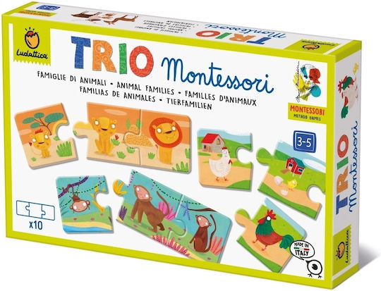 Ludattica Οικογένειες Ζώων Montessori Εκπαιδευτικό Παιχνίδι Γνώσεων για 3+ Ετών