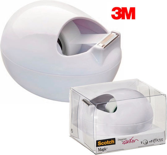 Scotch Desktop Tape Dispenser 19mm x 7.5m 1pcs White