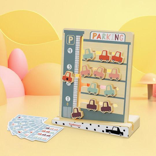 Top Bright Logic Game - Car Parking Εκπαιδευτικό Παιχνίδι Γνώσεων από Ξύλο για 3+ Ετών
