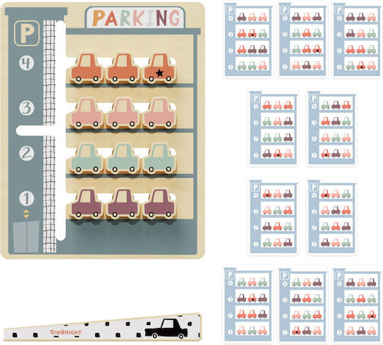 Top Bright Logic Game - Car Parking Εκπαιδευτικό Παιχνίδι Γνώσεων από Ξύλο για 3+ Ετών
