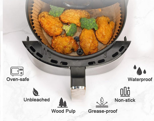 Hârtii Antiaderente pentru Air Fryer 23x23cm 100 Bucăți