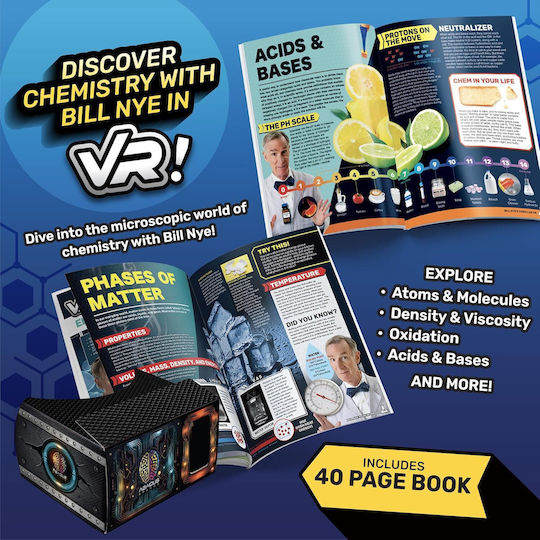 Abacus Brands Bill Nye's Chemistry Kit Chem Lab Vr STEM Laboratory for 8+ years old Years Old