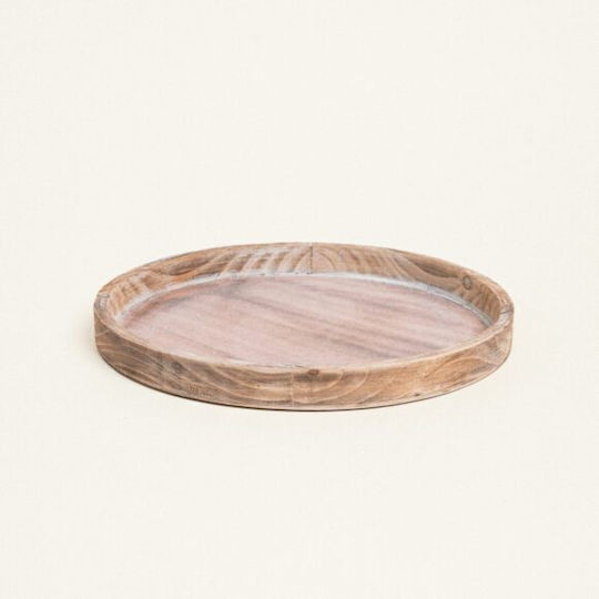 Beauty Home Holz Rund Serviertablett in Braun Farbe 30cm 800556-0f57b007 1Stück
