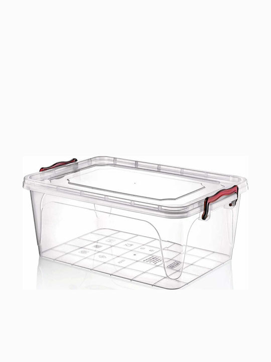 Viosarp Plastic Storage Box with Lid Transparent 22x14x10cm
