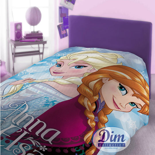 Dimcol Одеяло Pique Disney Frozen Светлосиньо 160x240см