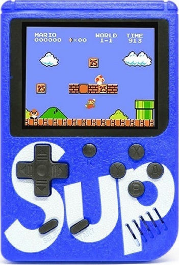 Sup Game Box 400 in 1 Plus Electronic Kids Handheld Console For 5+ Years Blue