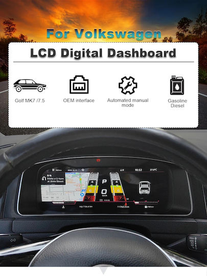Carmedia Cmddb125vw-2 Digitales Dashboard 12,5 Zoll Vw Golf 7 2013-2020