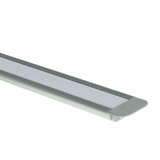 Silver Aluminum Profile Type Z 1m + Milky Lens
