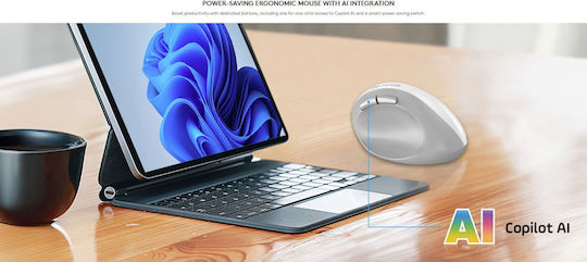 Genius Ergo 8350S Ασύρματο Εργονομικό Bluetooth Vertical Ποντίκι Μαύρο